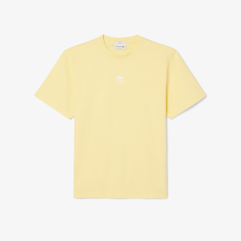 Áo Thun Lacoste Unisex Chất Liệu Cotton Họa Tiết In