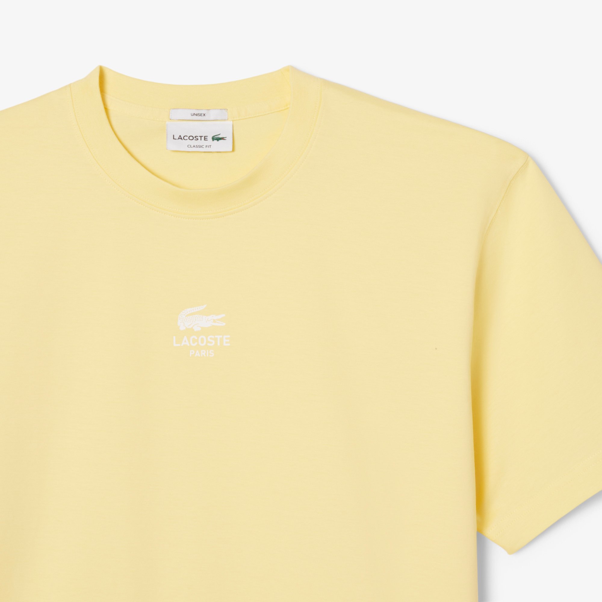 Áo Thun Lacoste Unisex Chất Liệu Cotton Họa Tiết In