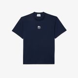 Áo Thun Lacoste Unisex Chất Liệu Cotton Họa Tiết In