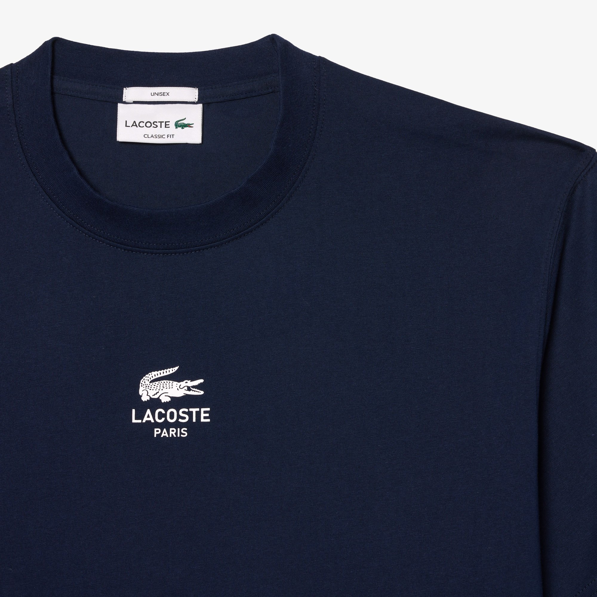 Áo Thun Lacoste Unisex Chất Liệu Cotton Họa Tiết In