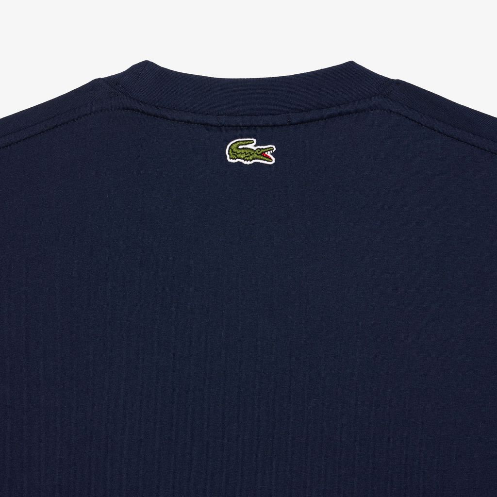 Áo Thun Lacoste Unisex Chất Liệu Cotton Họa Tiết In