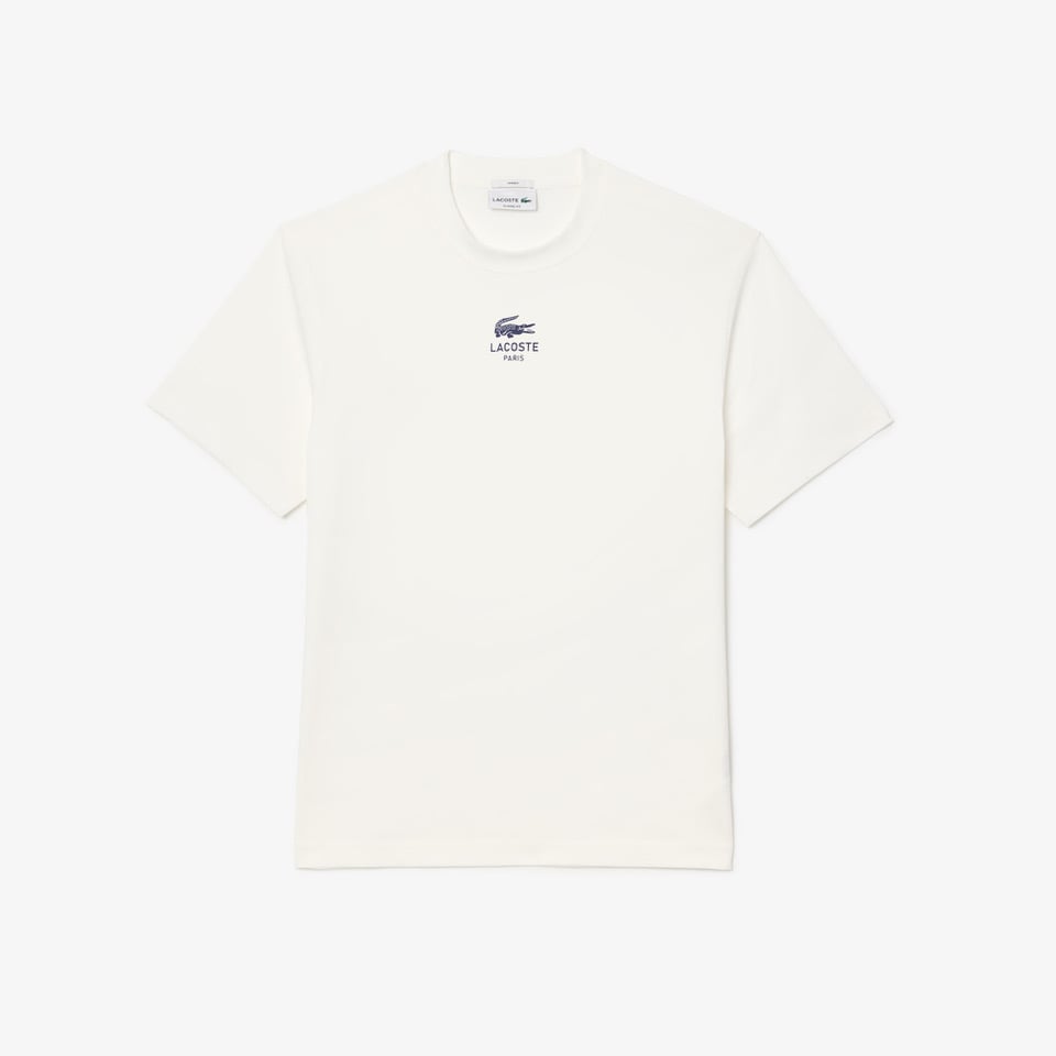 Áo Thun Lacoste Unisex Chất Liệu Cotton Họa Tiết In