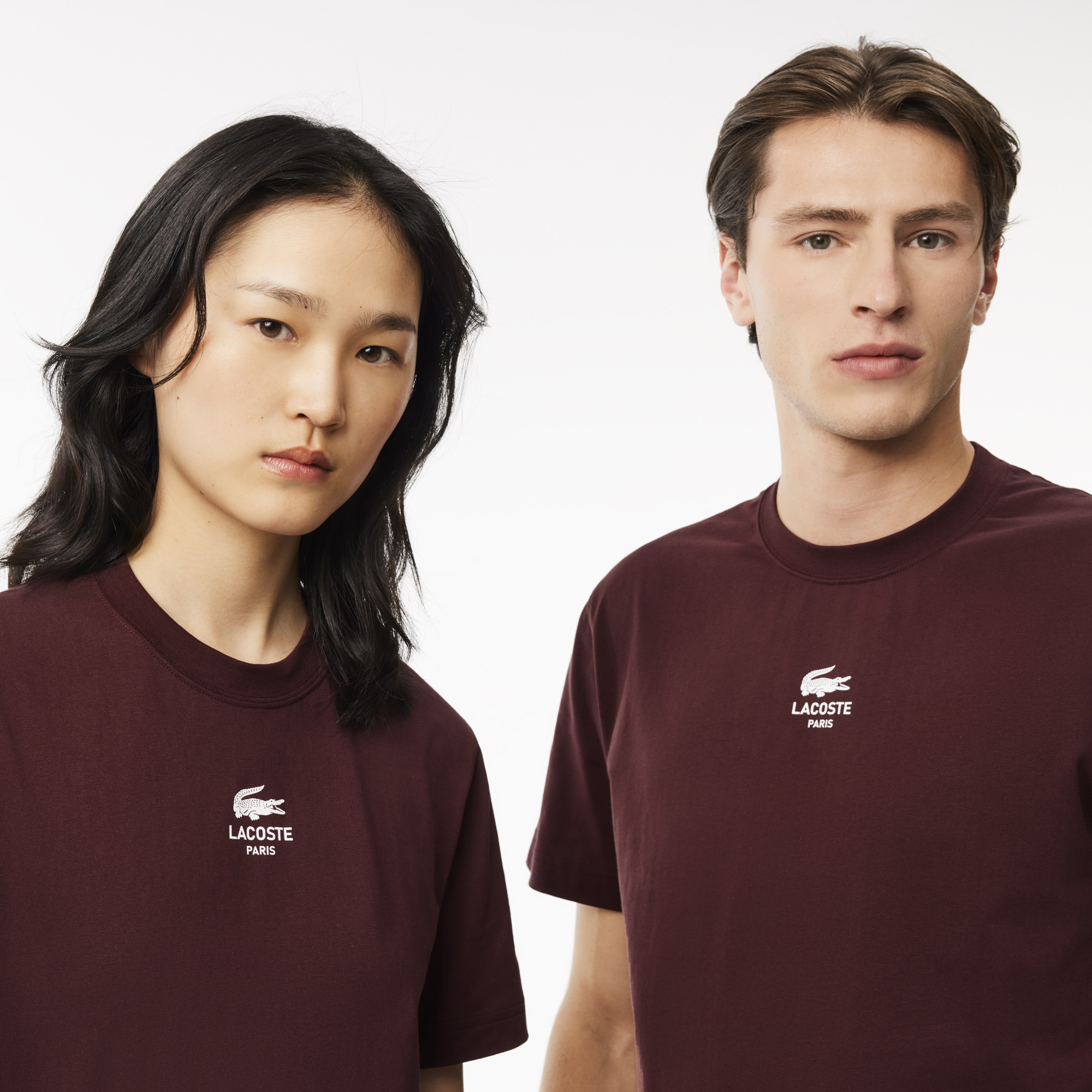 Áo Thun Lacoste Unisex Chất Liệu Cotton Họa Tiết In