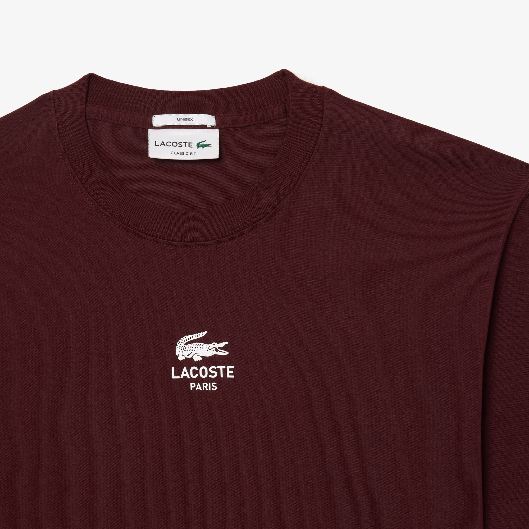 Áo Thun Lacoste Unisex Chất Liệu Cotton Họa Tiết In