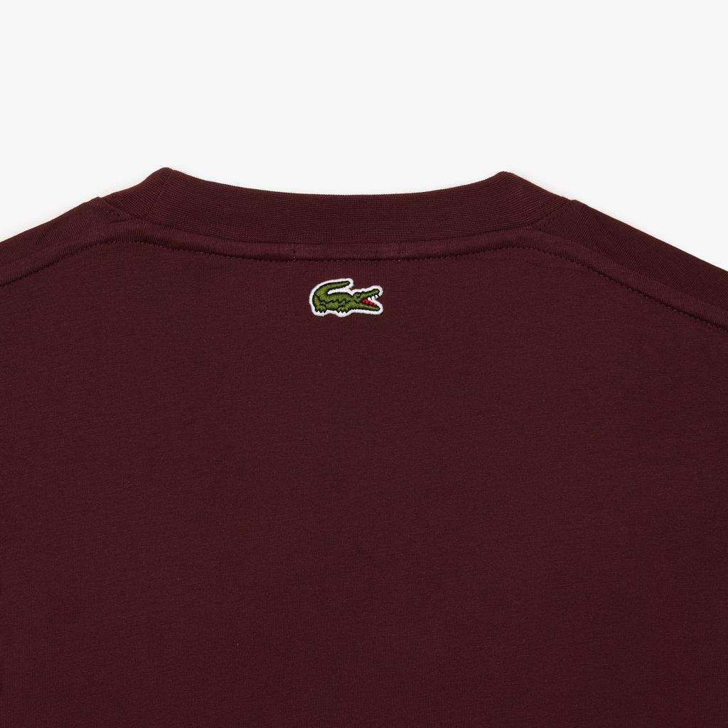 Áo Thun Lacoste Unisex Chất Liệu Cotton Họa Tiết In
