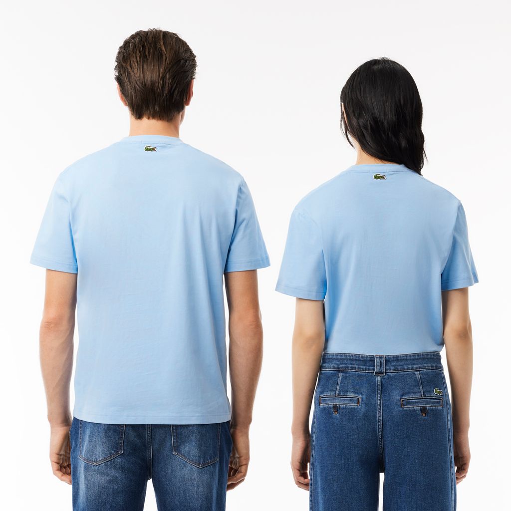 Áo Thun Lacoste Unisex Chất Liệu Cotton Họa Tiết In