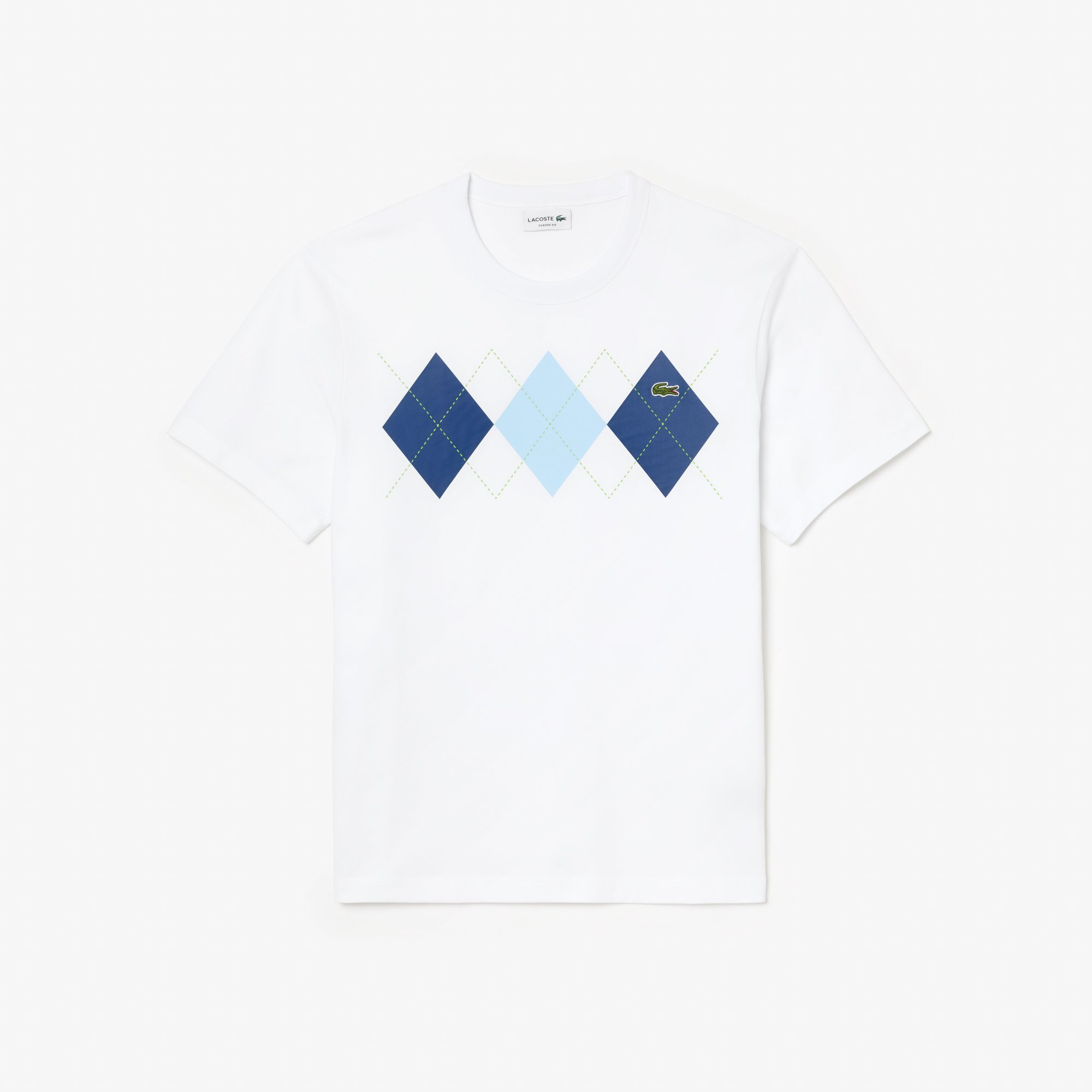 Áo Thun Lacoste Nam Chất Liệu Cotton Argyle Dày Họa Tiết In