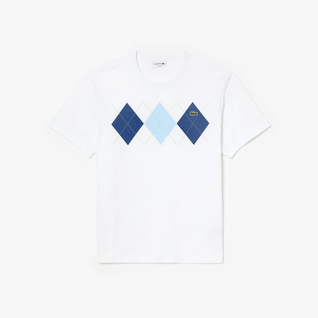 Áo Thun Lacoste Nam Chất Liệu Cotton Argyle Dày Họa Tiết In