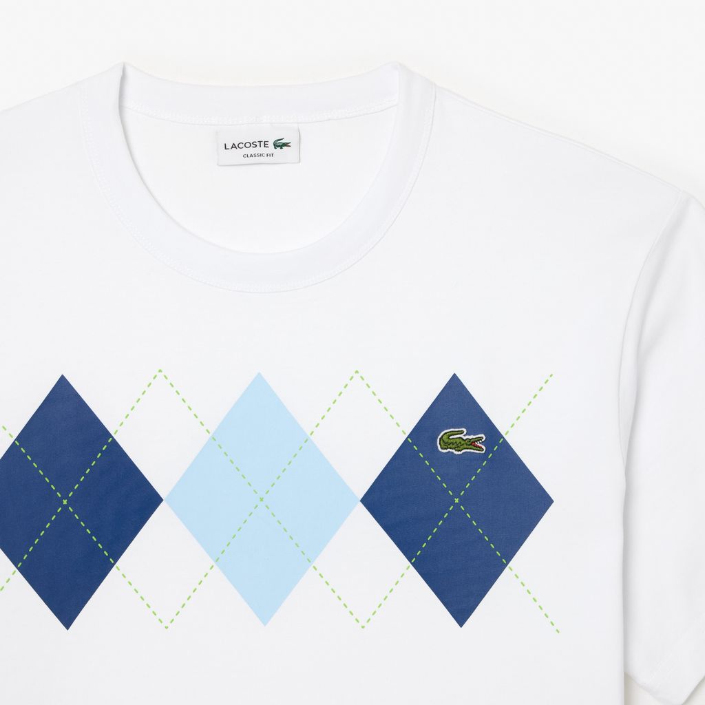 Áo Thun Lacoste Nam Chất Liệu Cotton Argyle Dày Họa Tiết In