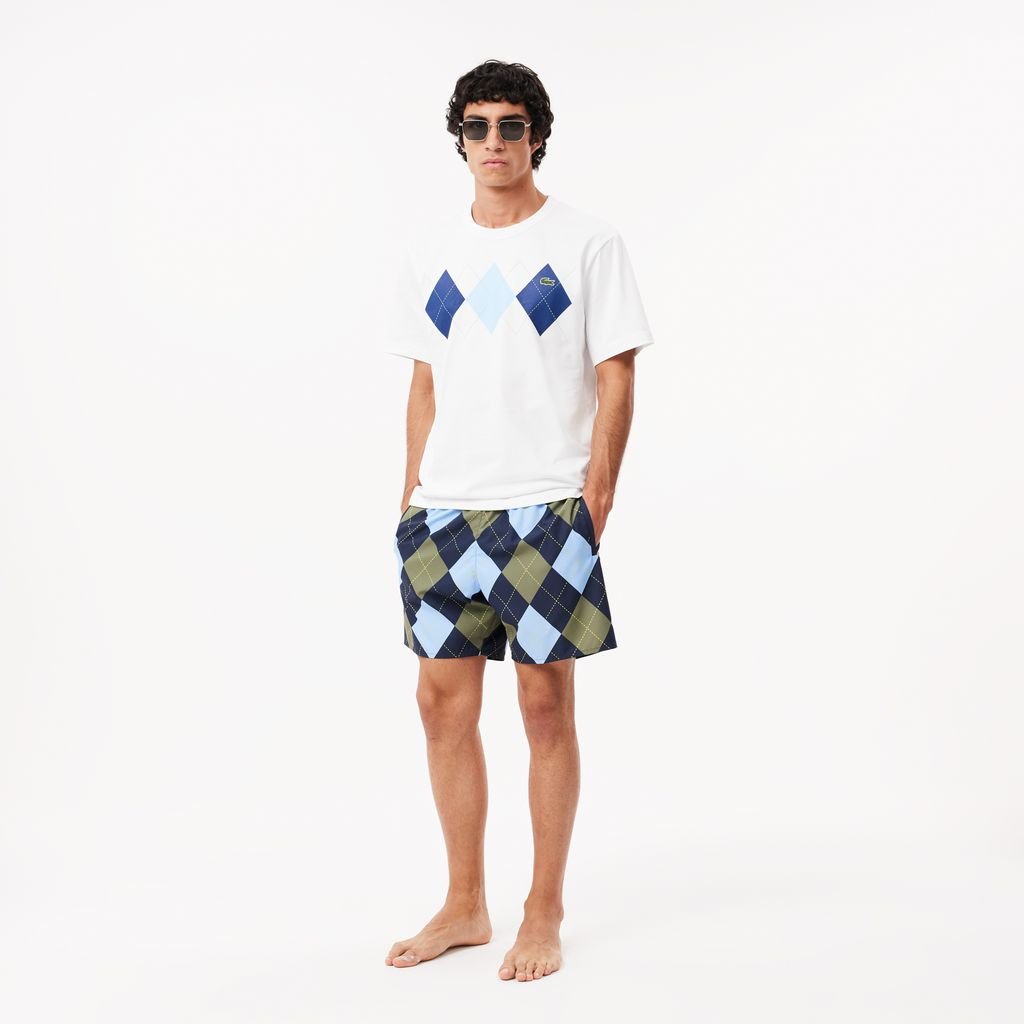 Áo Thun Lacoste Nam Chất Liệu Cotton Argyle Dày Họa Tiết In