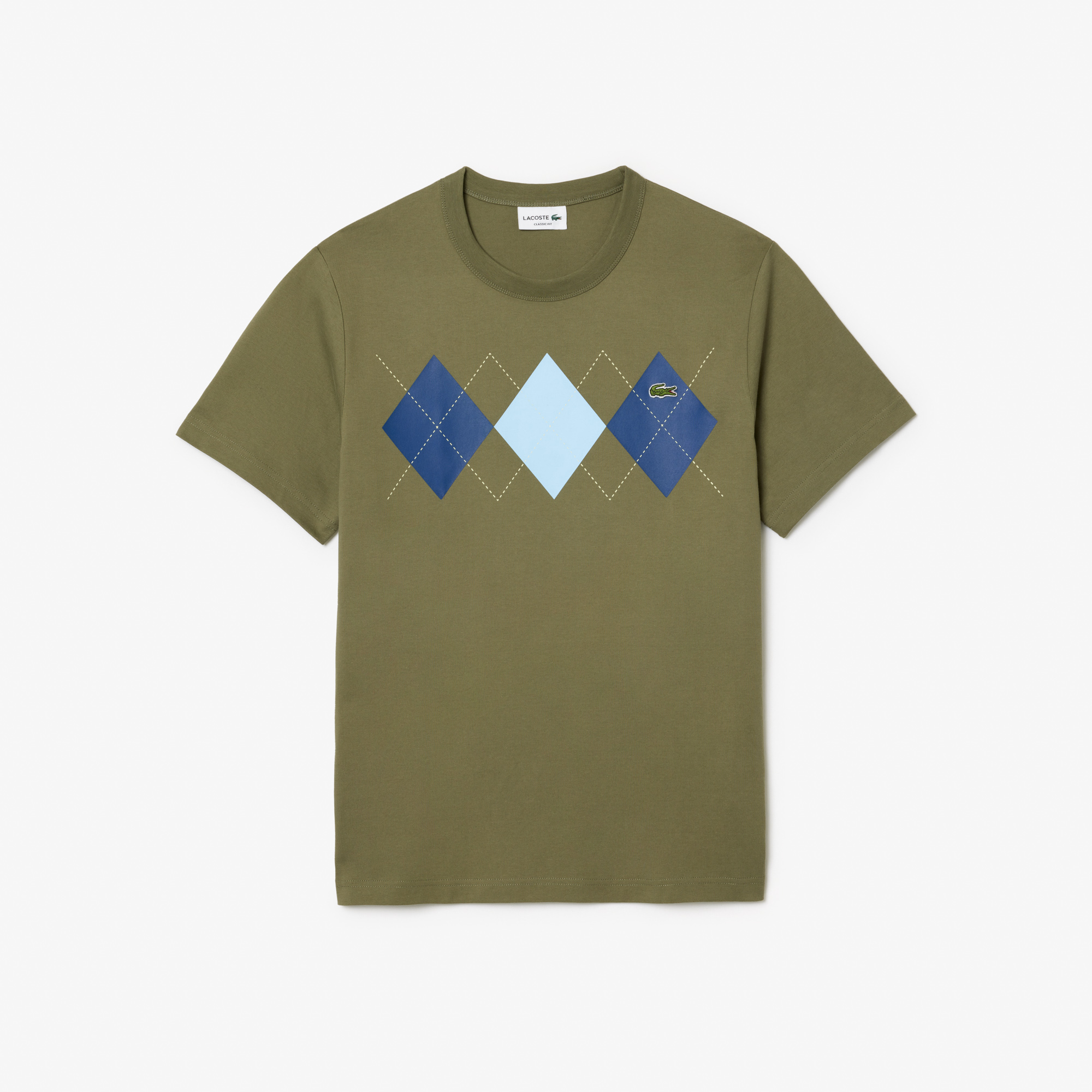 Áo Thun Lacoste Nam Chất Liệu Cotton Argyle Dày Họa Tiết In