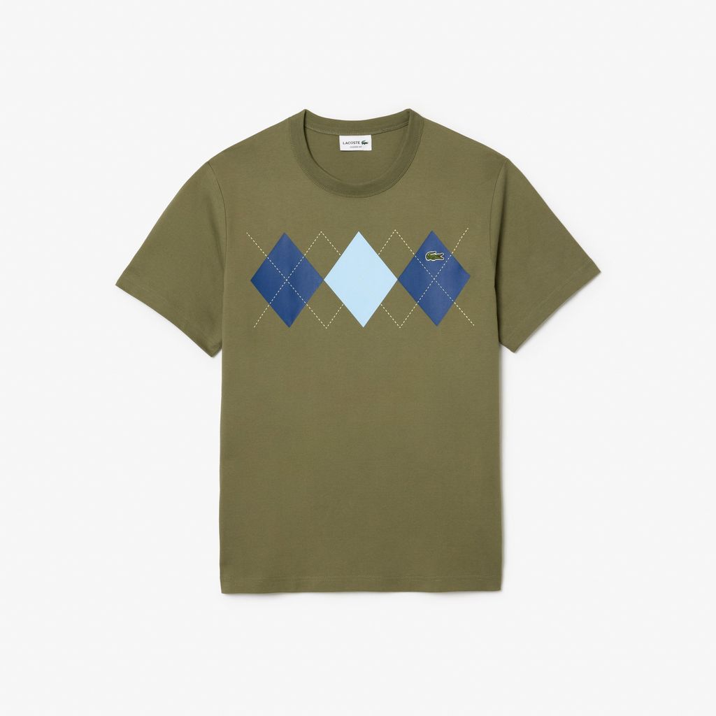Áo Thun Lacoste Nam Chất Liệu Cotton Argyle Dày Họa Tiết In