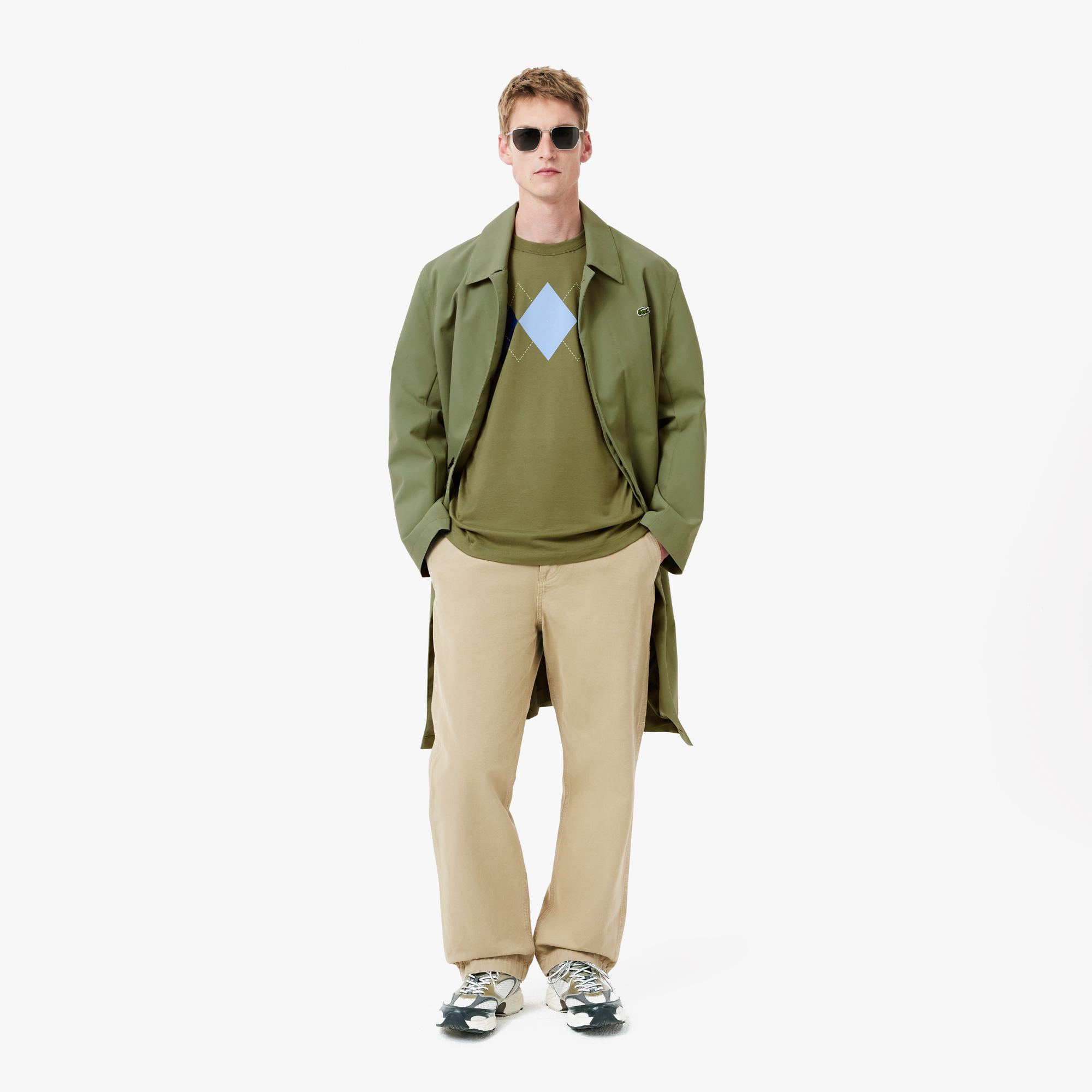 Áo Thun Lacoste Nam Chất Liệu Cotton Argyle Dày Họa Tiết In
