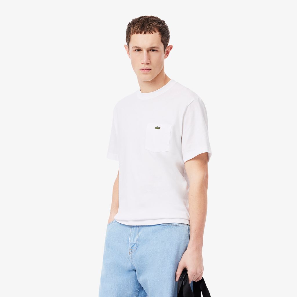Áo Thun Lacoste Nam Chất Liệu Cotton Có Túi Ngực