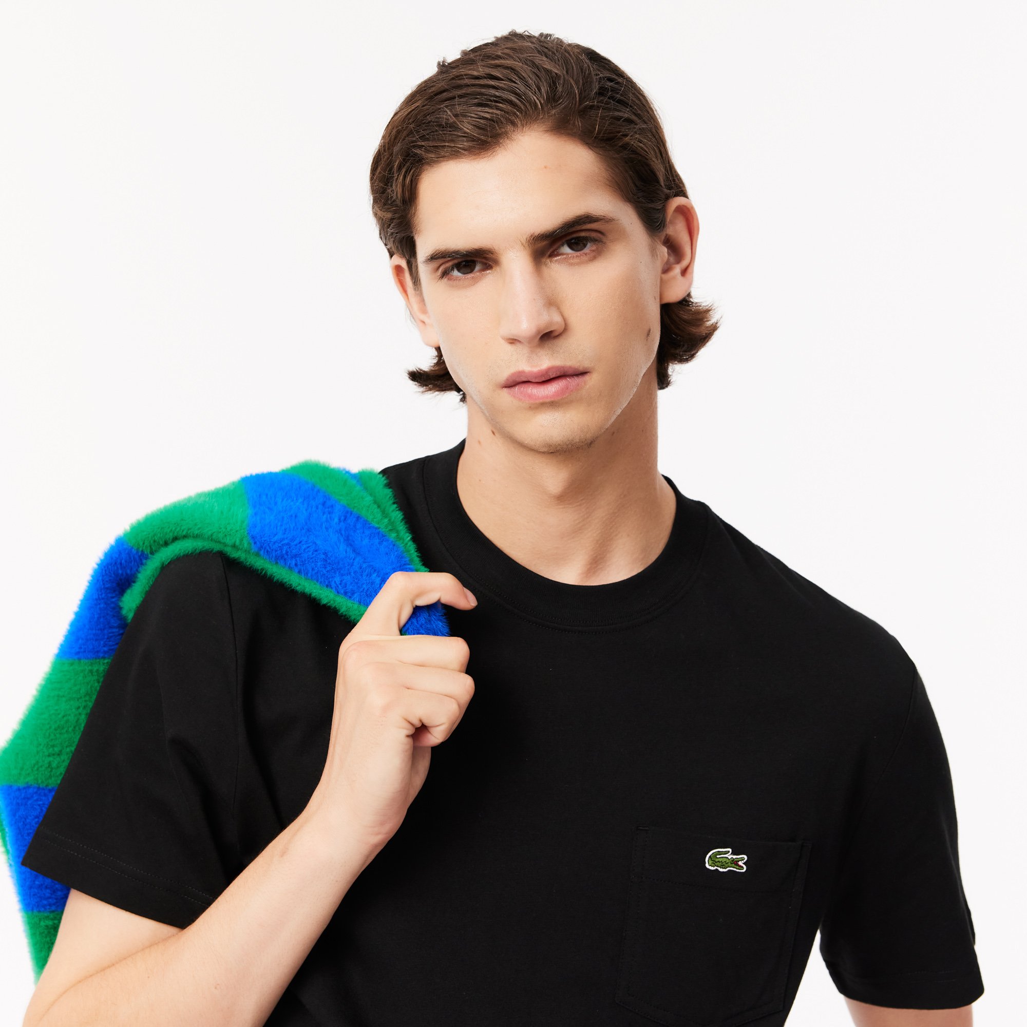 Áo Thun Lacoste Nam Chất Liệu Cotton Có Túi Ngực
