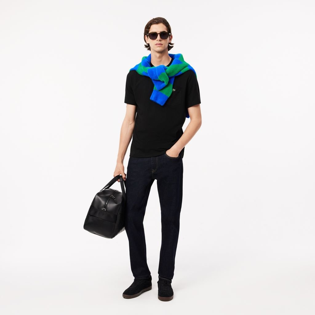 Áo Thun Lacoste Nam Chất Liệu Cotton Có Túi Ngực