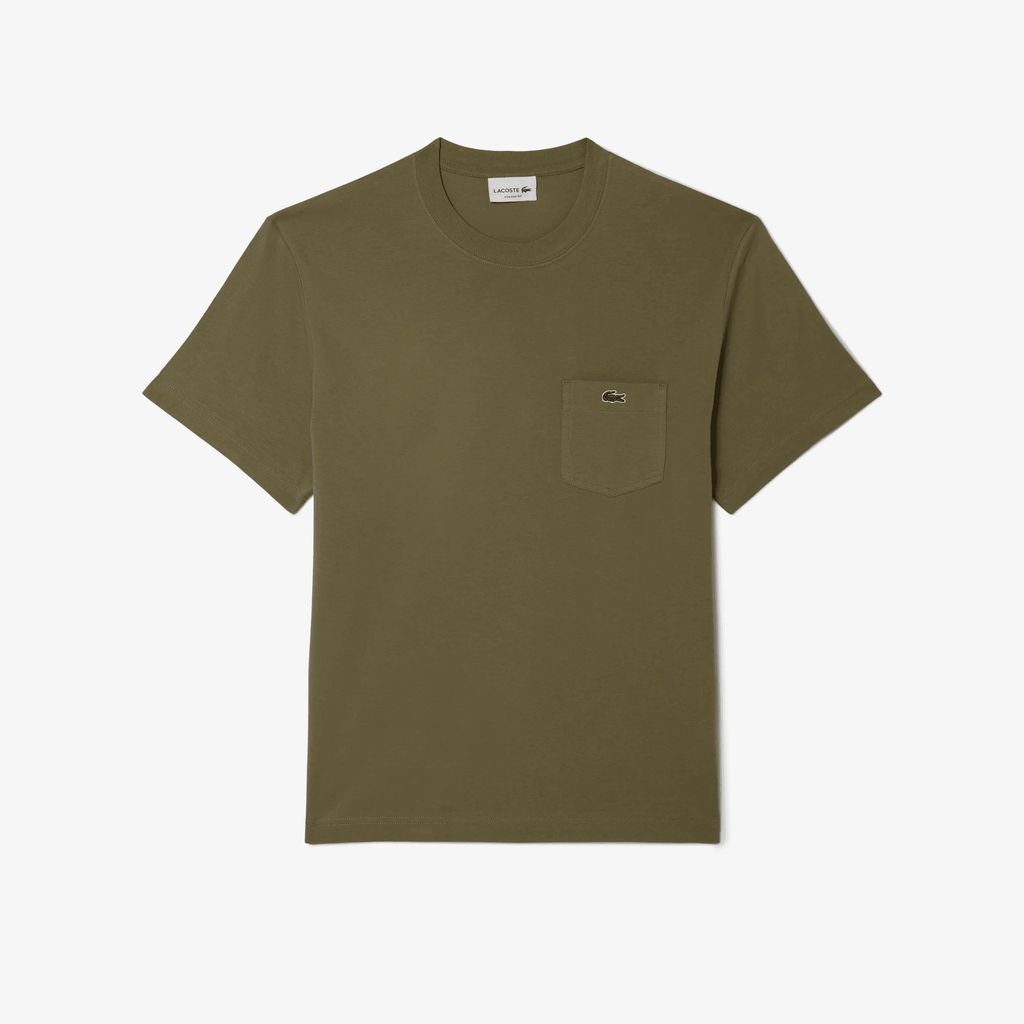 Áo Thun Lacoste Nam Chất Liệu Cotton Có Túi Ngực