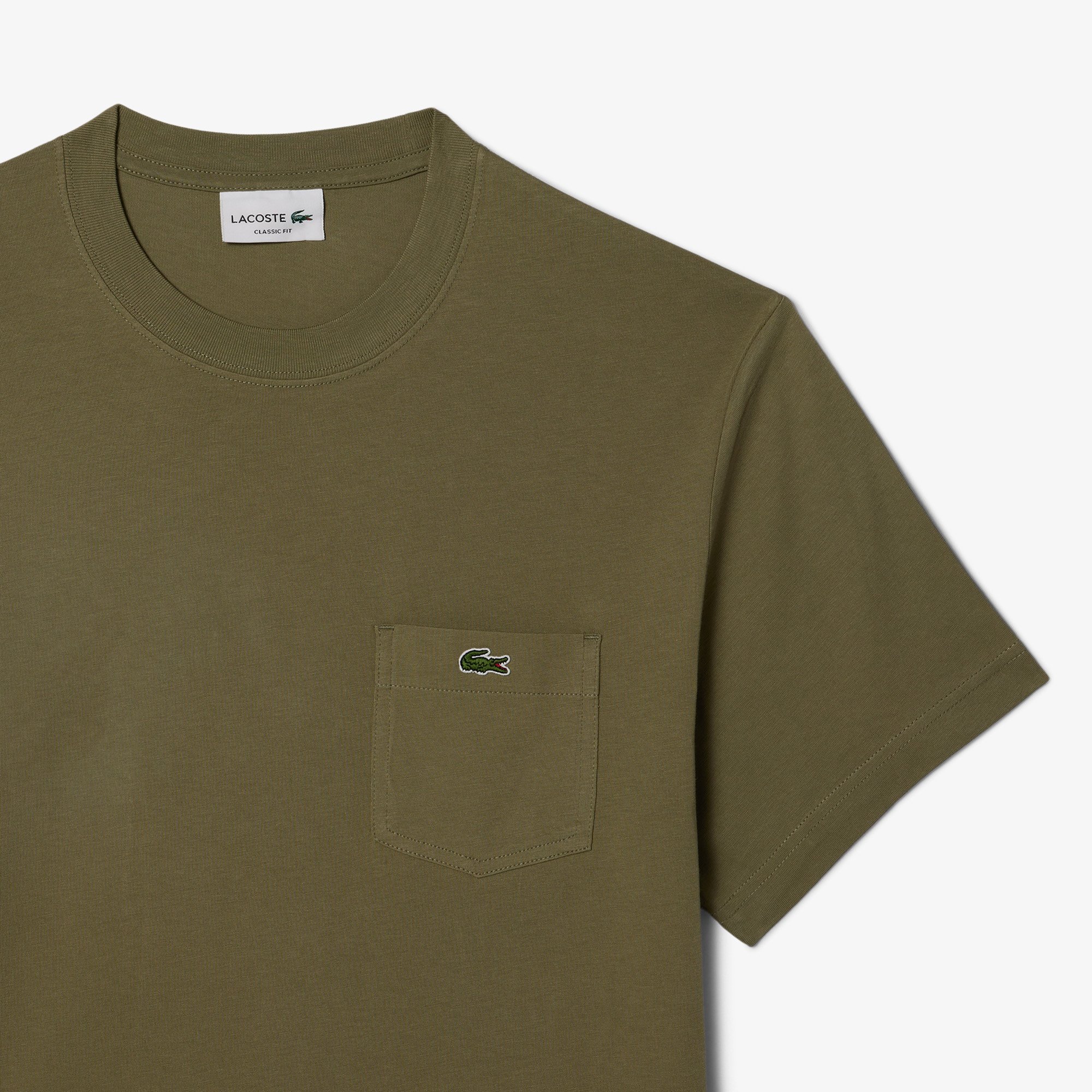 Áo Thun Lacoste Nam Chất Liệu Cotton Có Túi Ngực