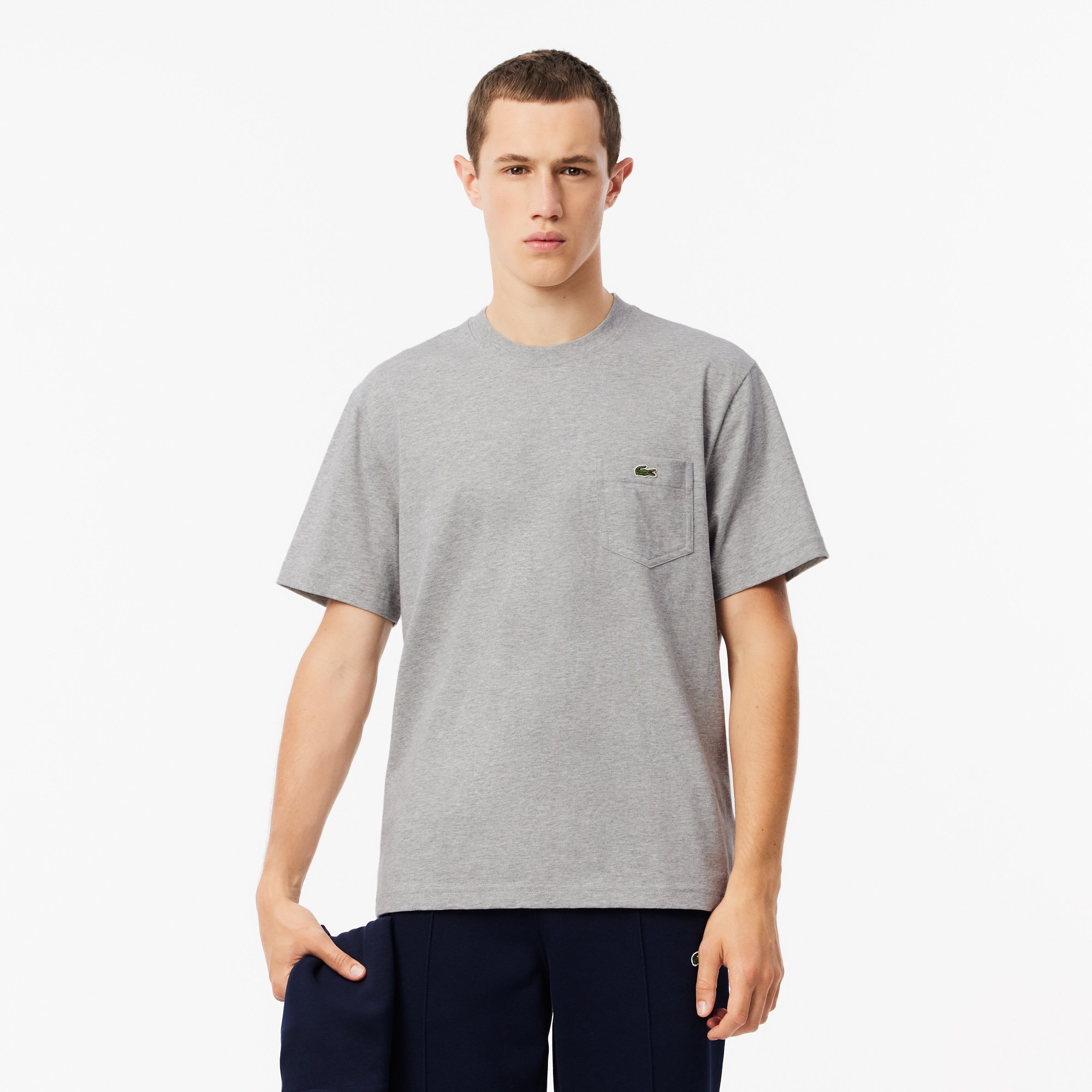 Áo Thun Lacoste Nam Chất Liệu Cotton Có Túi Ngực