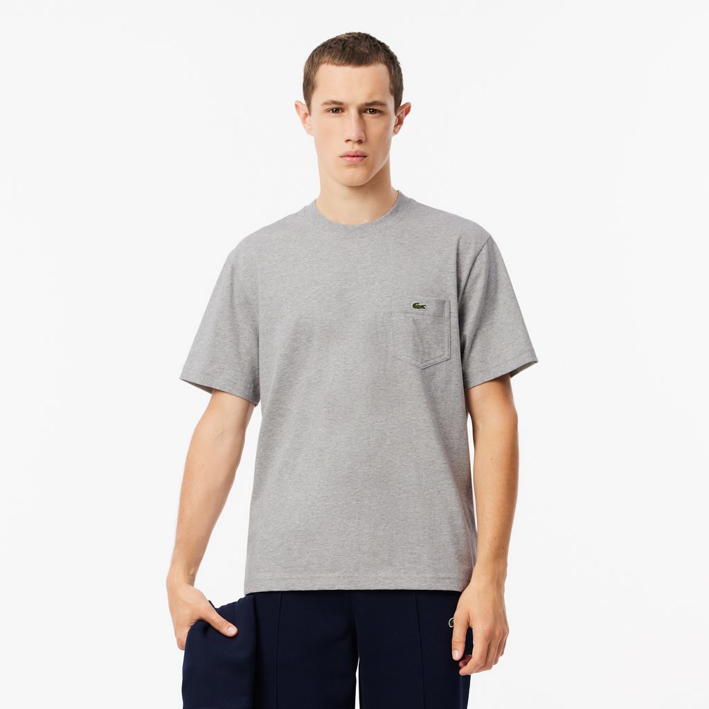 Áo Thun Lacoste Nam Chất Liệu Cotton Có Túi Ngực