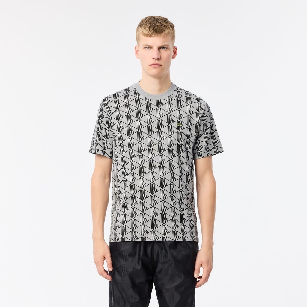 Áo Thun Lacoste Nam Chất Liệu Cotton Họa Tiết Monogram