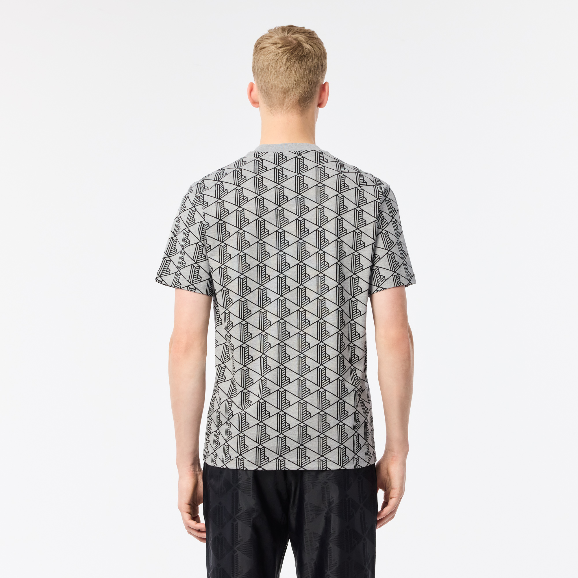 Áo Thun Lacoste Nam Chất Liệu Cotton Họa Tiết Monogram