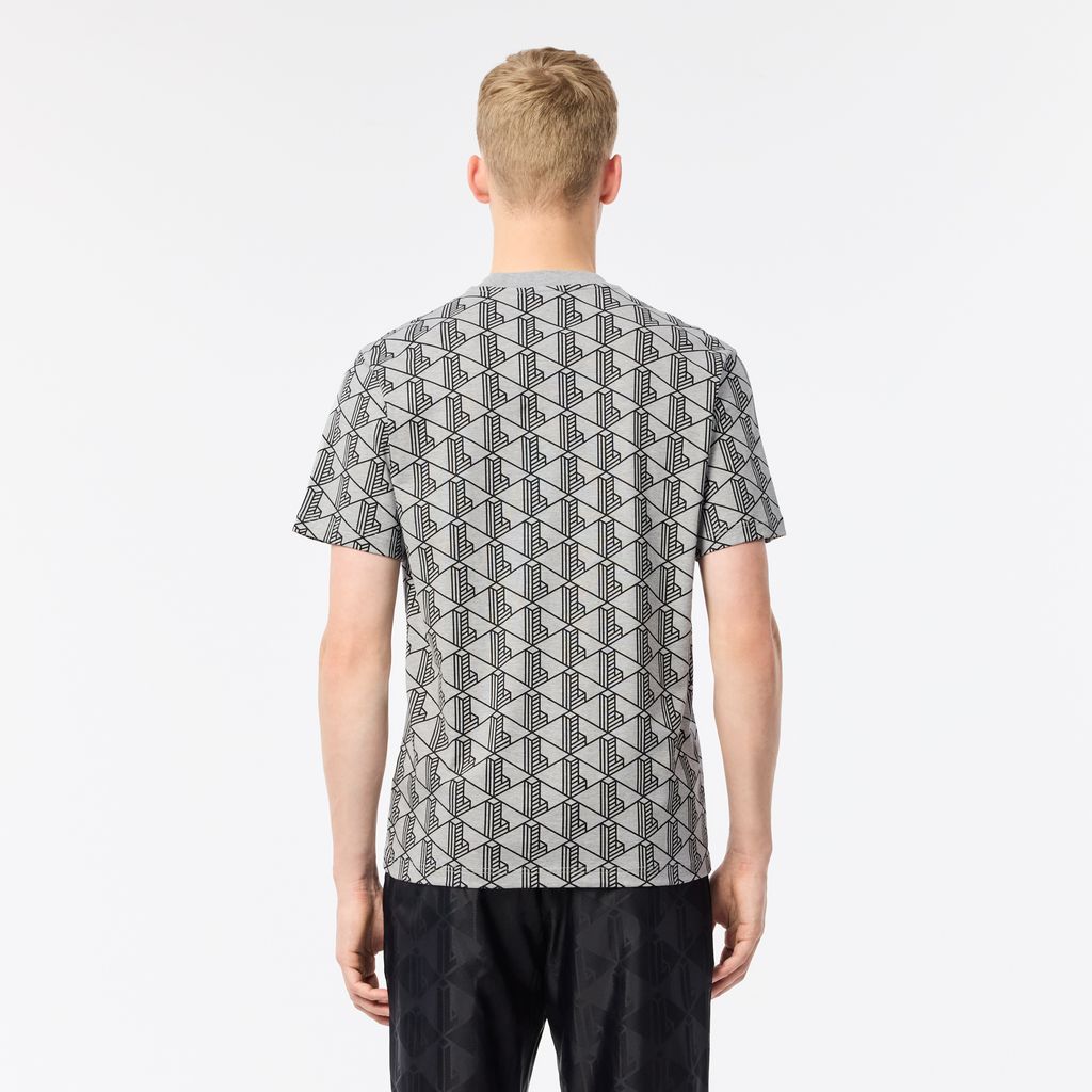 Áo Thun Lacoste Nam Chất Liệu Cotton Họa Tiết Monogram