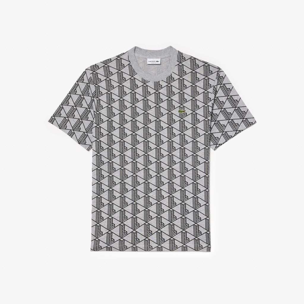Áo Thun Lacoste Nam Chất Liệu Cotton Họa Tiết Monogram
