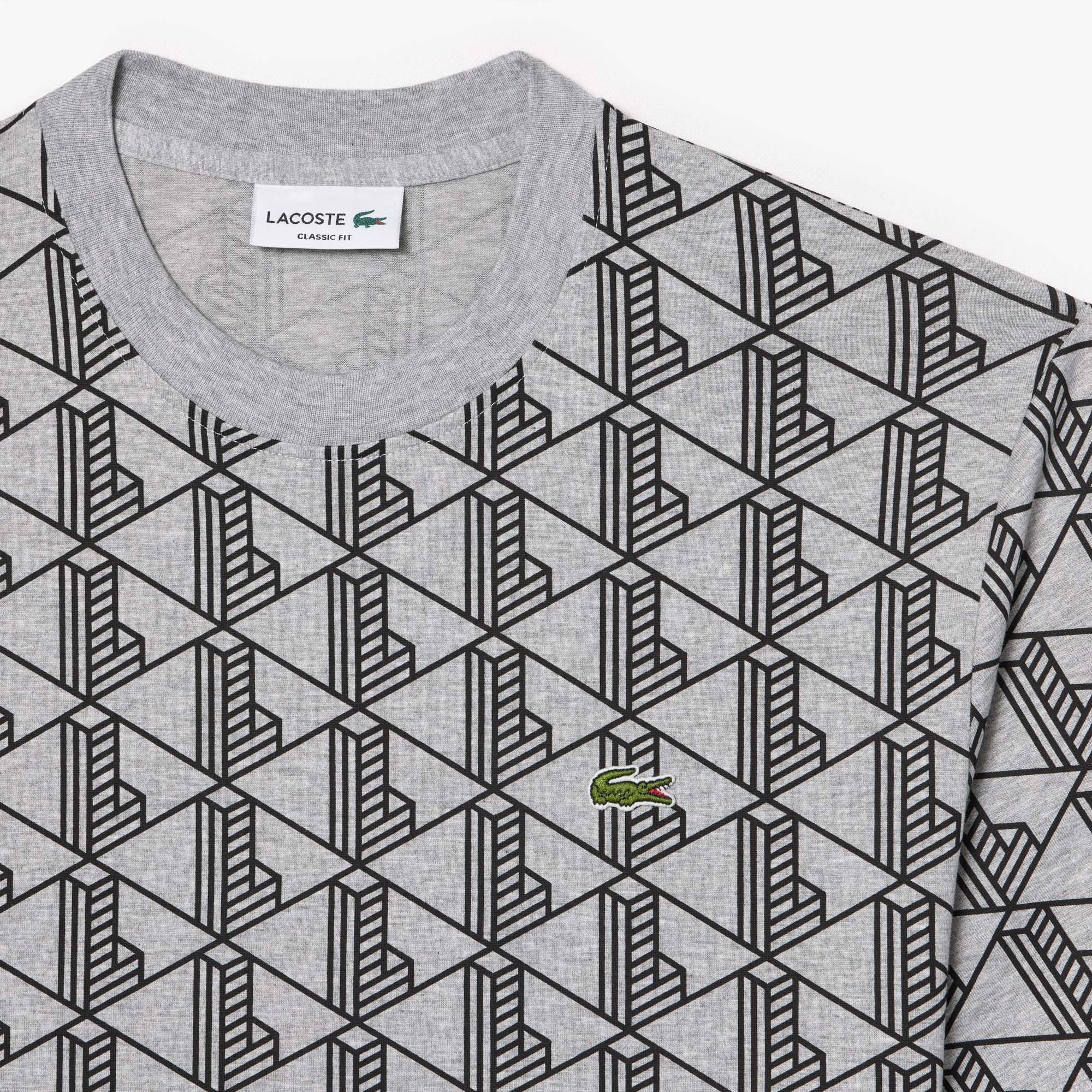 Áo Thun Lacoste Nam Chất Liệu Cotton Họa Tiết Monogram
