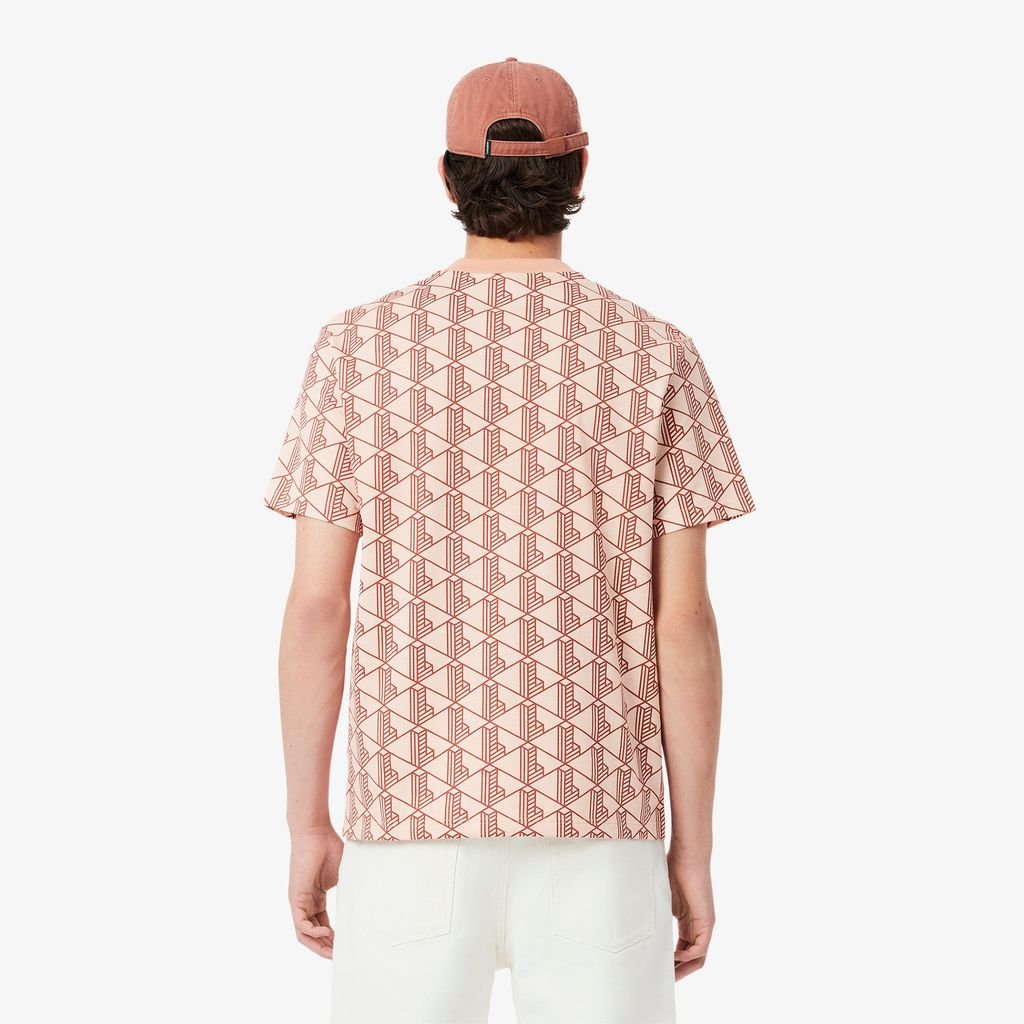Áo Thun Lacoste Nam Chất Liệu Cotton Họa Tiết Monogram
