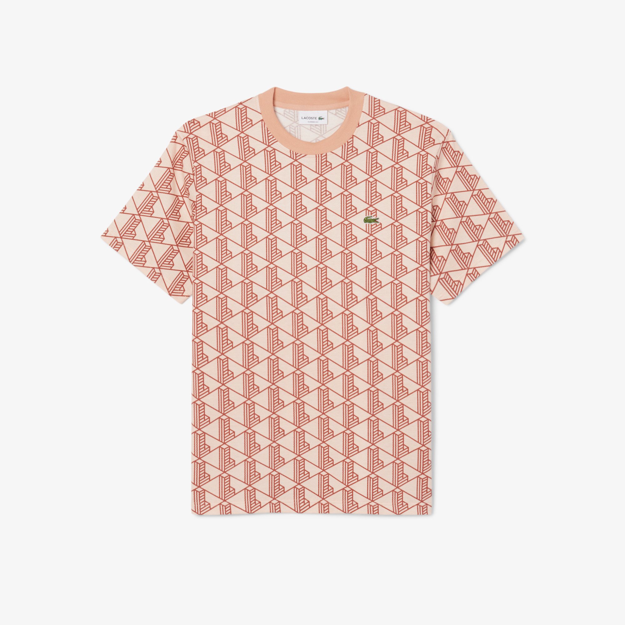 Áo Thun Lacoste Nam Chất Liệu Cotton Họa Tiết Monogram