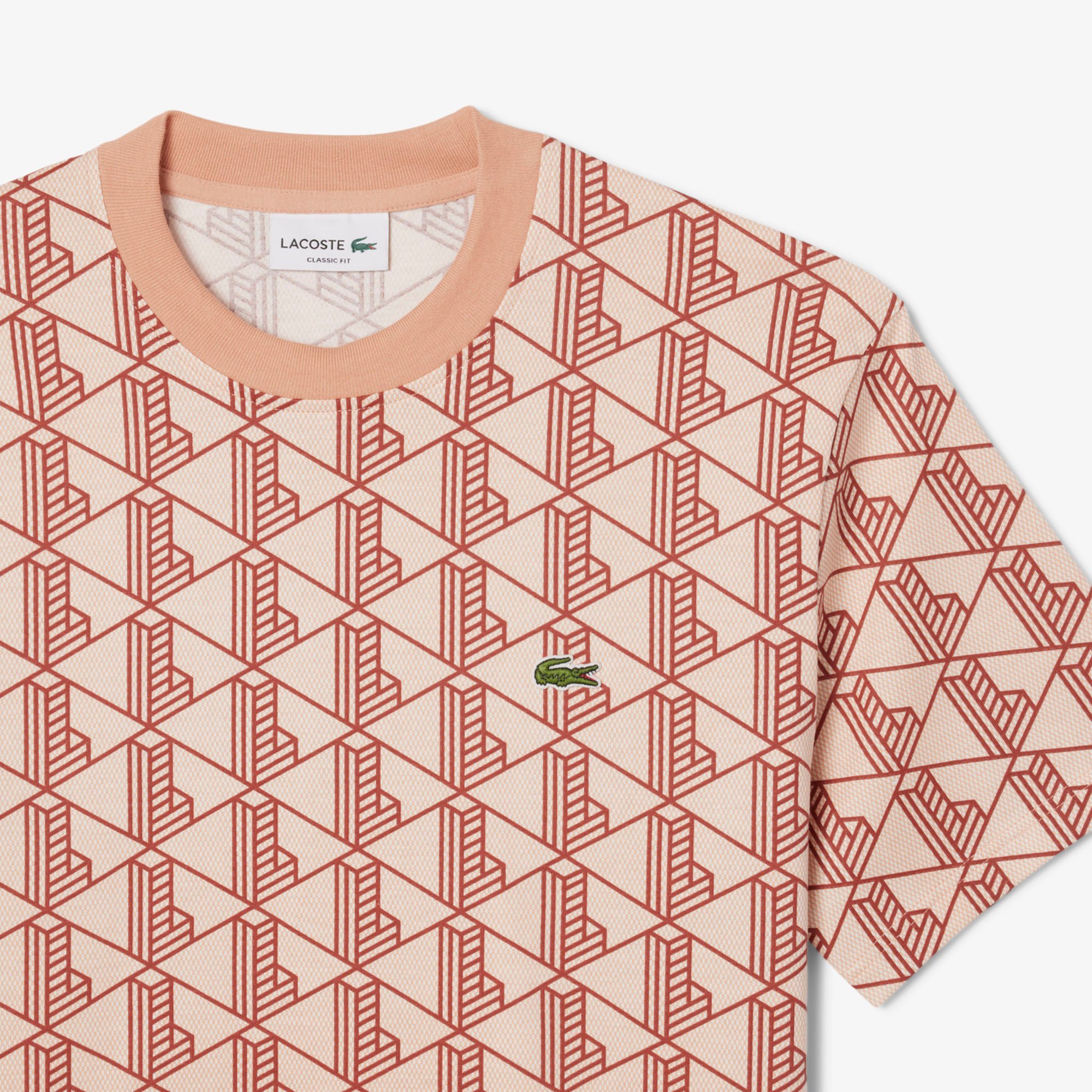 Áo Thun Lacoste Nam Chất Liệu Cotton Họa Tiết Monogram