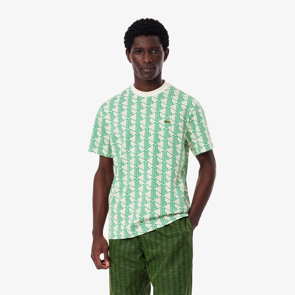 Áo Thun Lacoste Nam Chất Liệu Cotton Họa Tiết Monogram