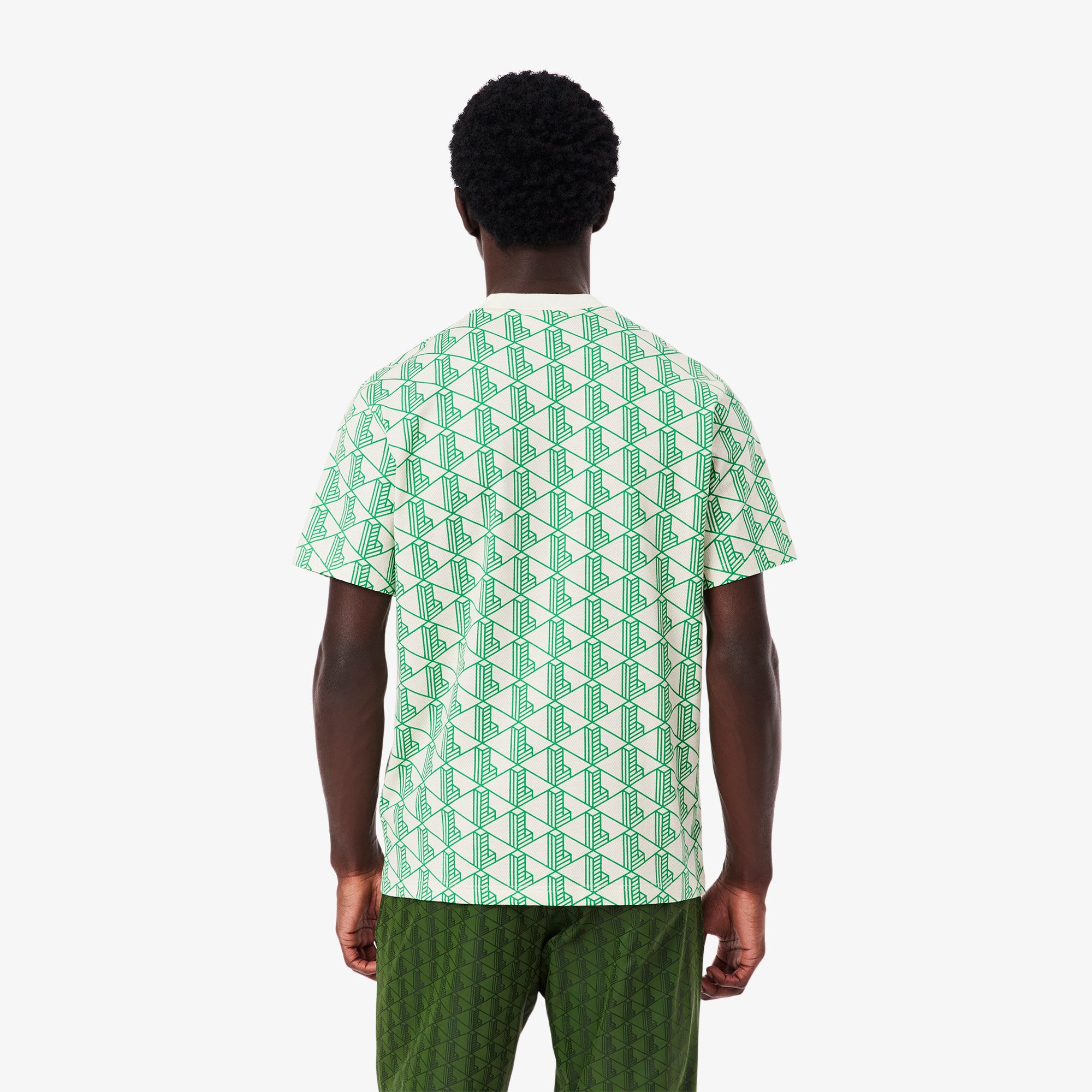 Áo Thun Lacoste Nam Chất Liệu Cotton Họa Tiết Monogram