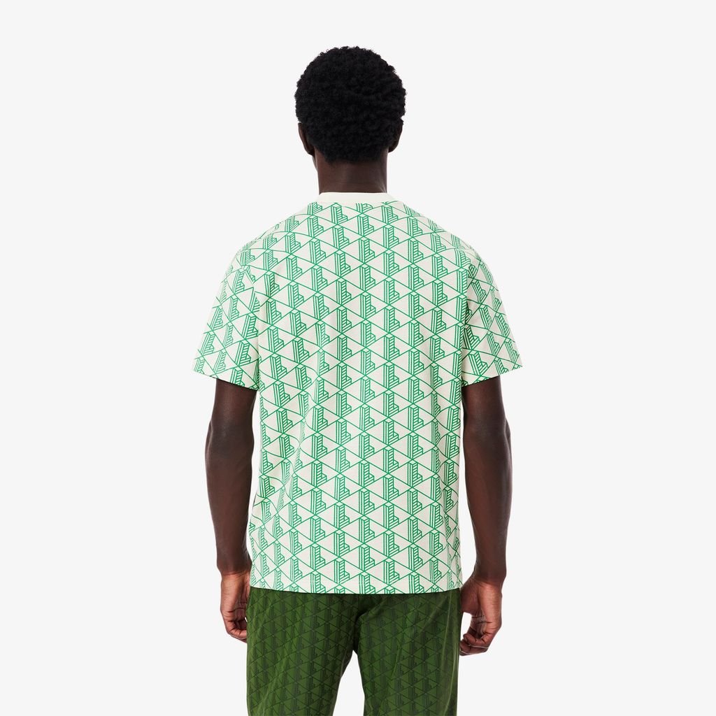 Áo Thun Lacoste Nam Chất Liệu Cotton Họa Tiết Monogram