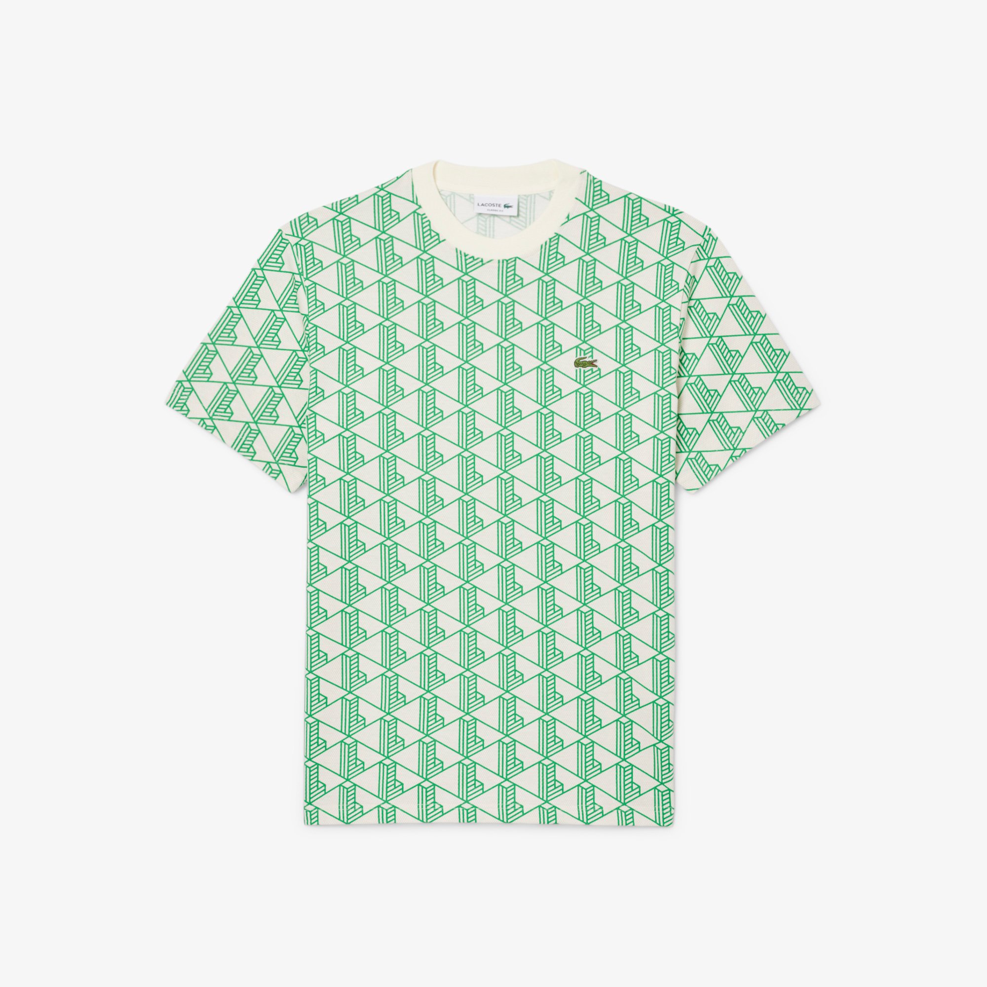 Áo Thun Lacoste Nam Chất Liệu Cotton Họa Tiết Monogram
