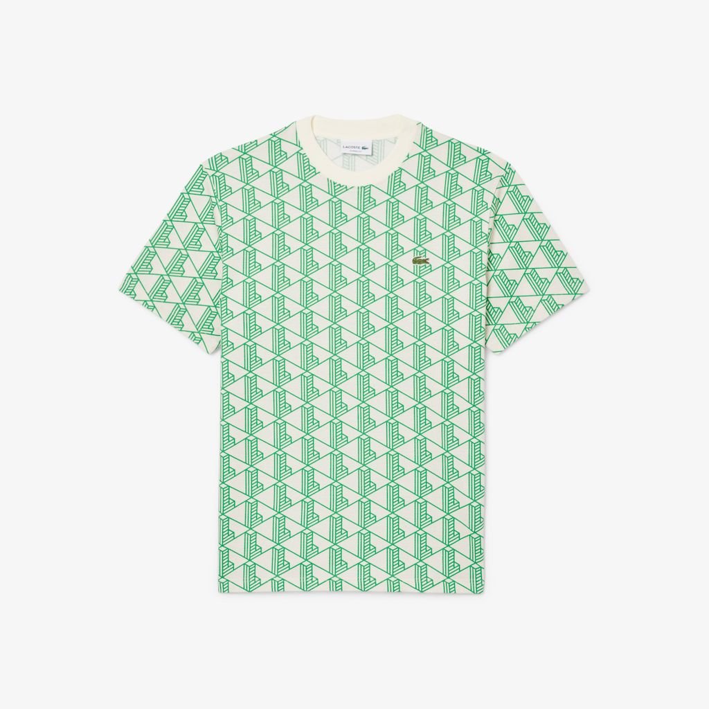 Áo Thun Lacoste Nam Chất Liệu Cotton Họa Tiết Monogram
