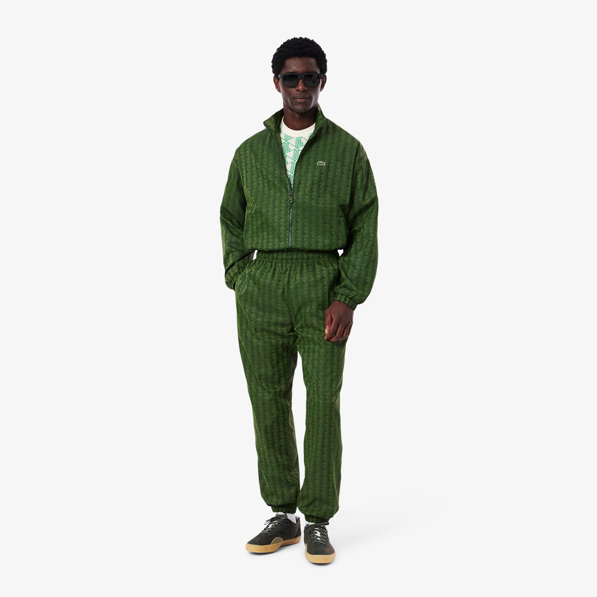 Áo Thun Lacoste Nam Chất Liệu Cotton Họa Tiết Monogram
