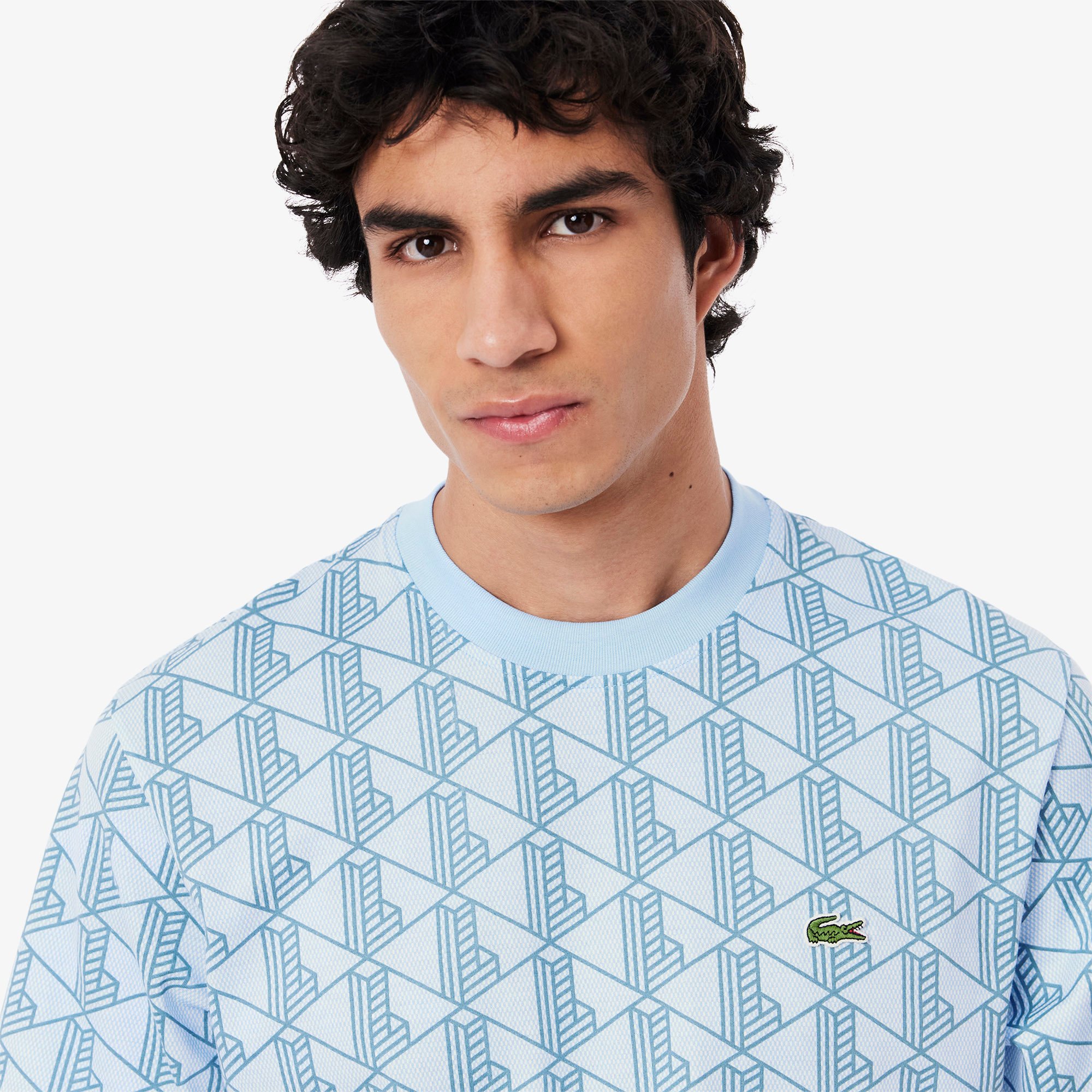 Áo Thun Lacoste Nam Chất Liệu Cotton Họa Tiết Monogram