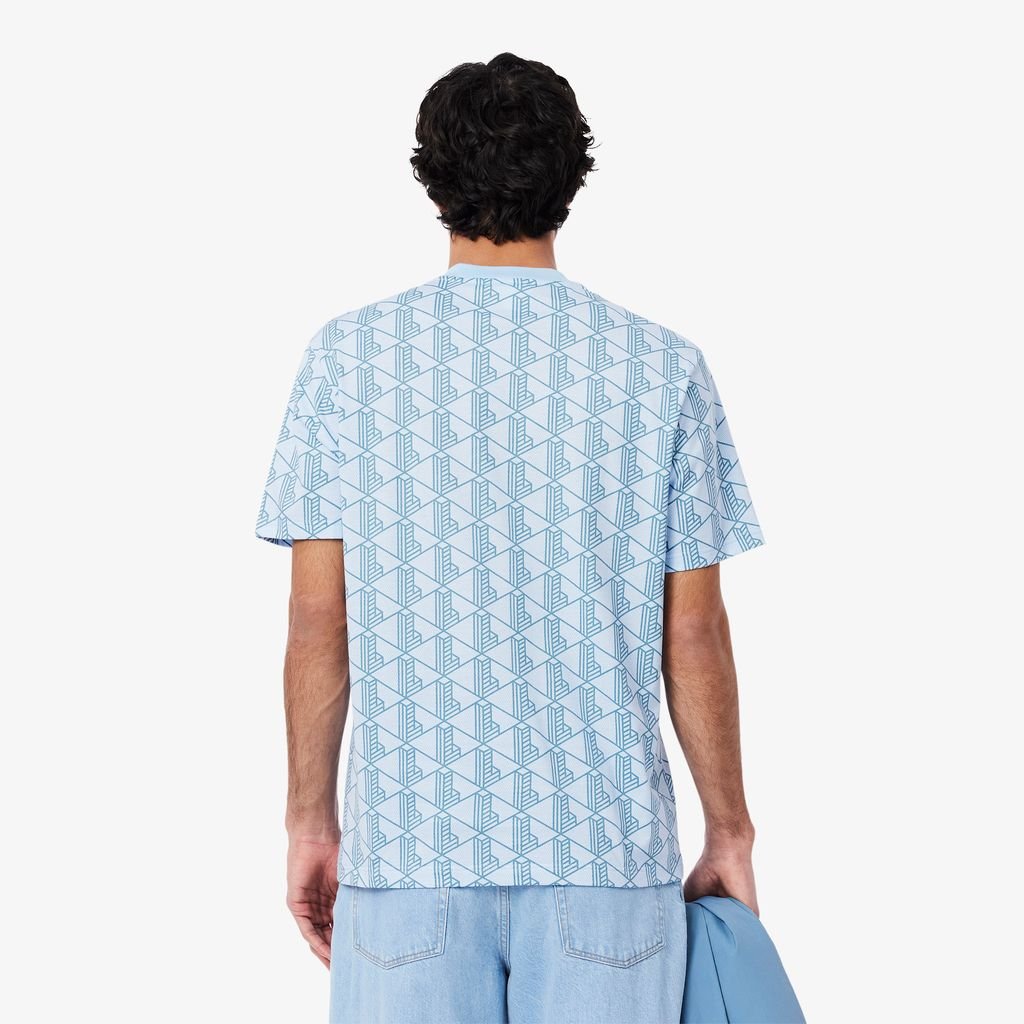 Áo Thun Lacoste Nam Chất Liệu Cotton Họa Tiết Monogram