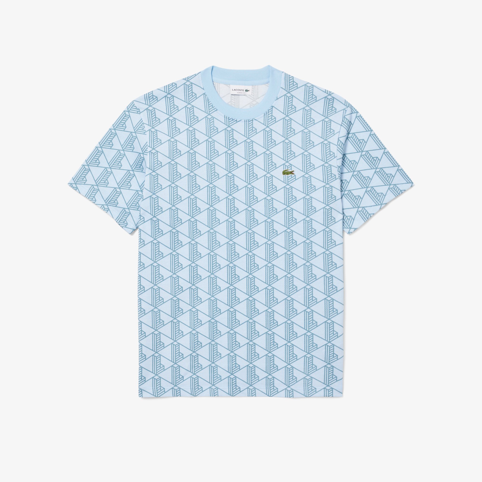 Áo Thun Lacoste Nam Chất Liệu Cotton Họa Tiết Monogram