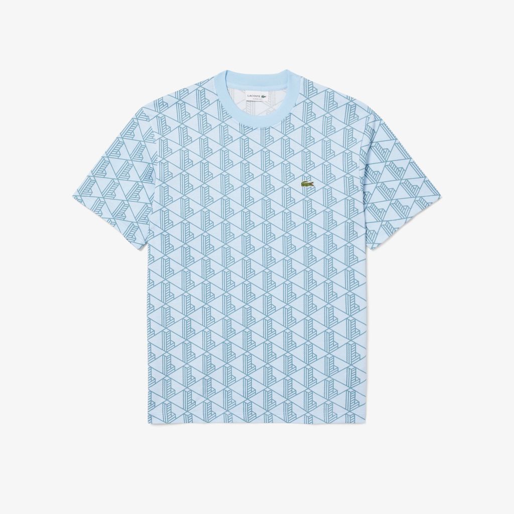 Áo Thun Lacoste Nam Chất Liệu Cotton Họa Tiết Monogram