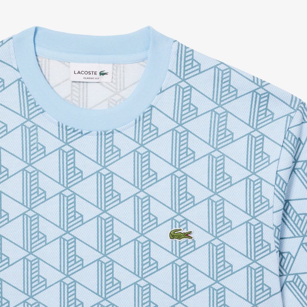Áo Thun Lacoste Nam Chất Liệu Cotton Họa Tiết Monogram