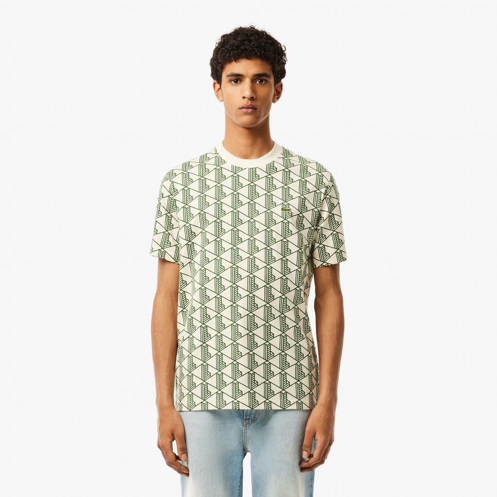 Áo Thun Lacoste Nam Chất Liệu Cotton Họa Tiết Monogram