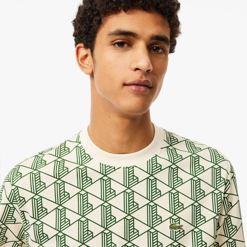 Áo Thun Lacoste Nam Chất Liệu Cotton Họa Tiết Monogram