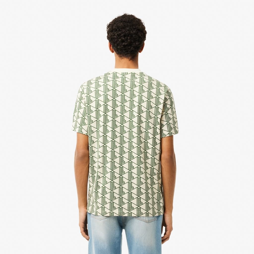 Áo Thun Lacoste Nam Chất Liệu Cotton Họa Tiết Monogram
