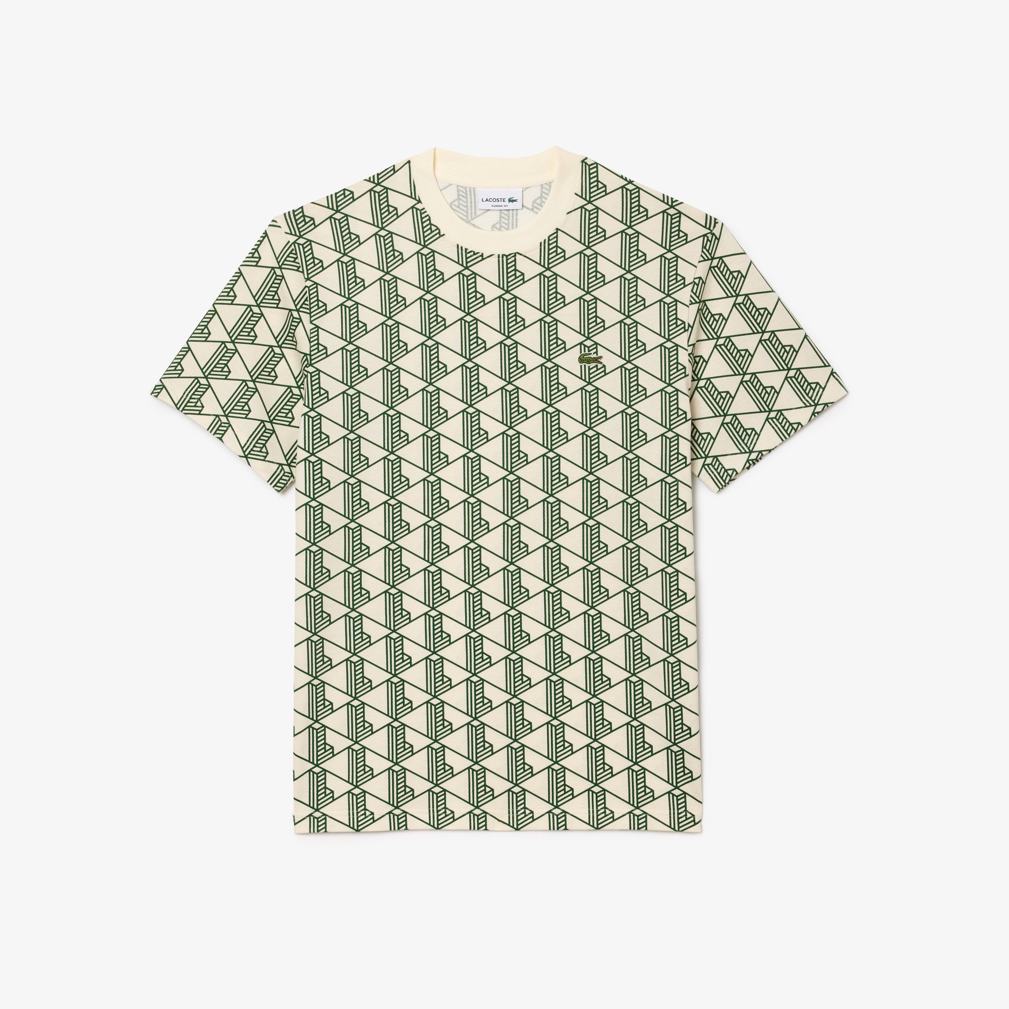 Áo Thun Lacoste Nam Chất Liệu Cotton Họa Tiết Monogram