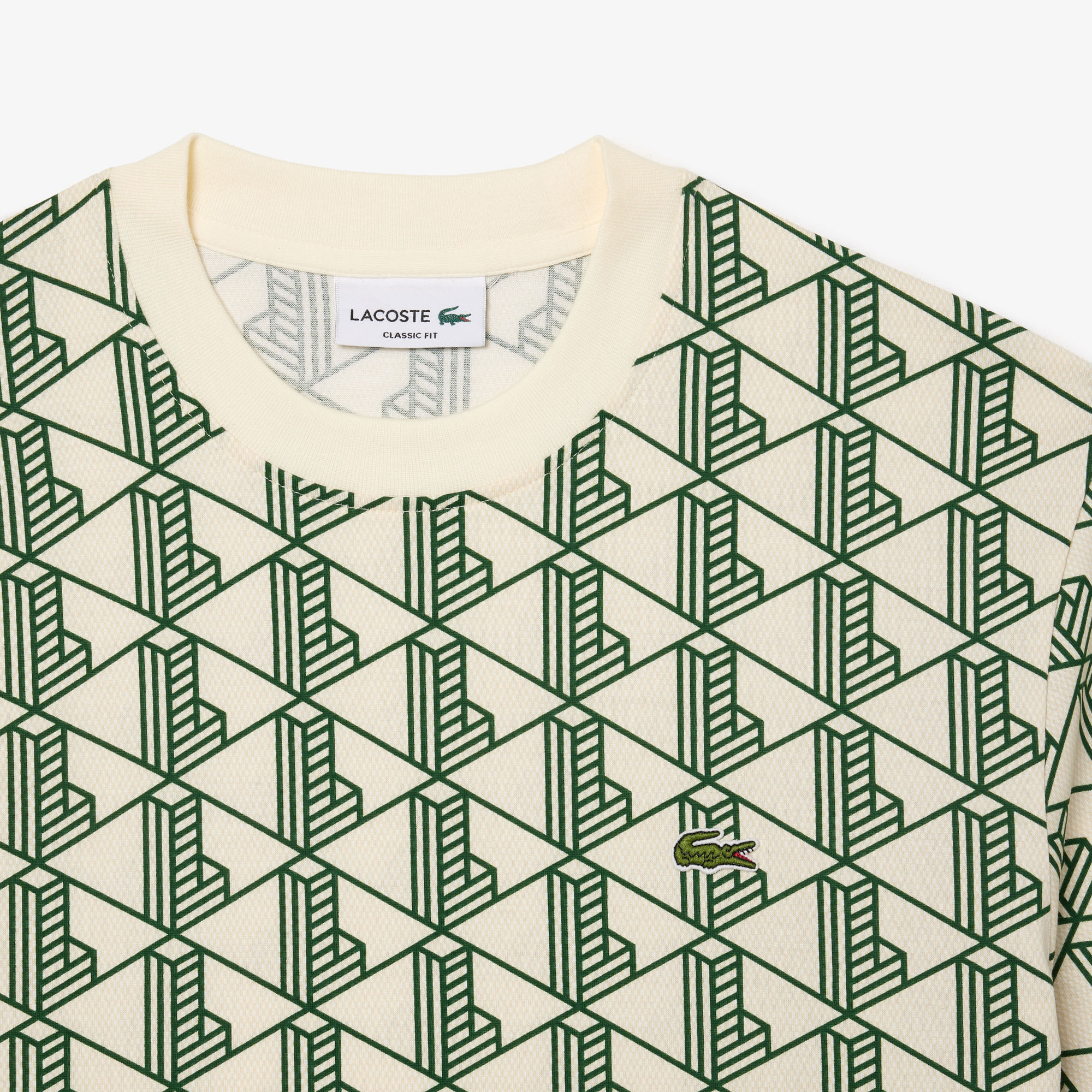 Áo Thun Lacoste Nam Chất Liệu Cotton Họa Tiết Monogram