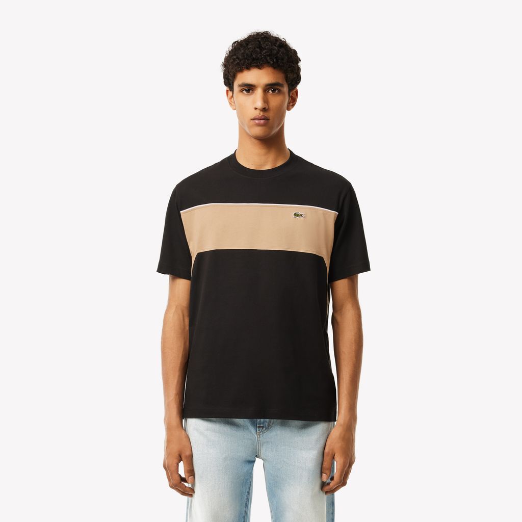 Áo Thun Lacoste Nam Chất Liệu Jersey Cotton Họa Tiết Color-Block