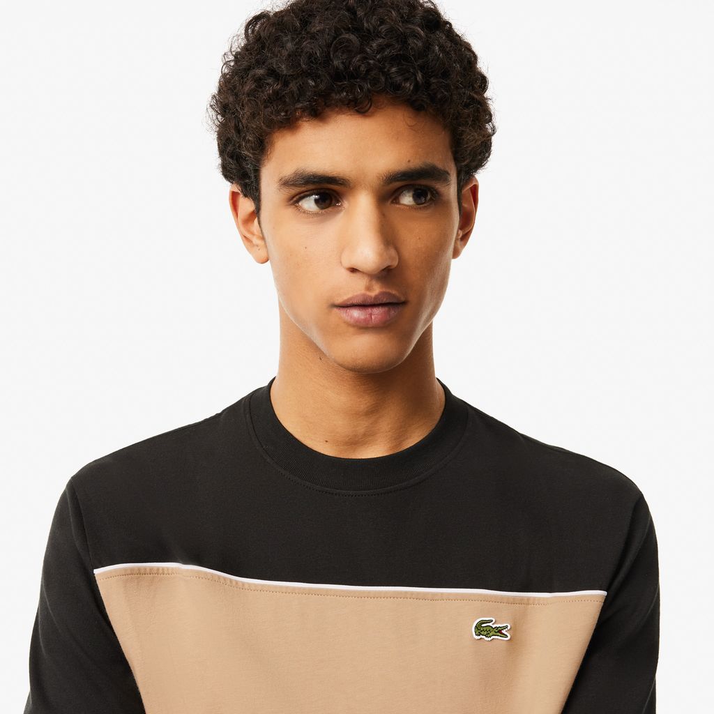 Áo Thun Lacoste Nam Chất Liệu Jersey Cotton Họa Tiết Color-Block